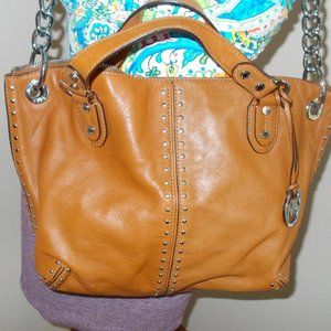 Michael Kors Authentic Tan with Rivets Handbag
